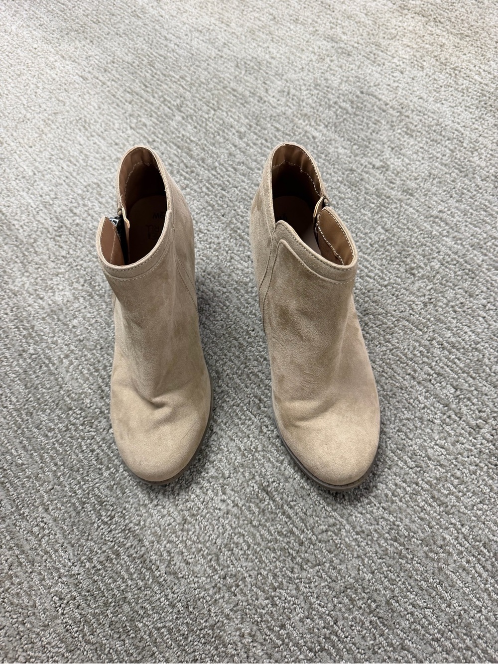Tab wedge boots